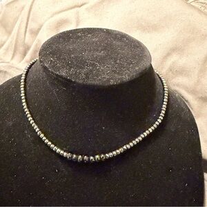 Genuine Hematite Faceted Bead Choker Necklace – Healing Stone